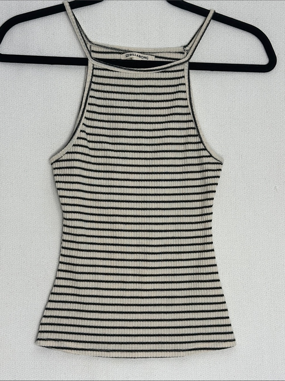 Billabong Cream & Black Ribbed Tank